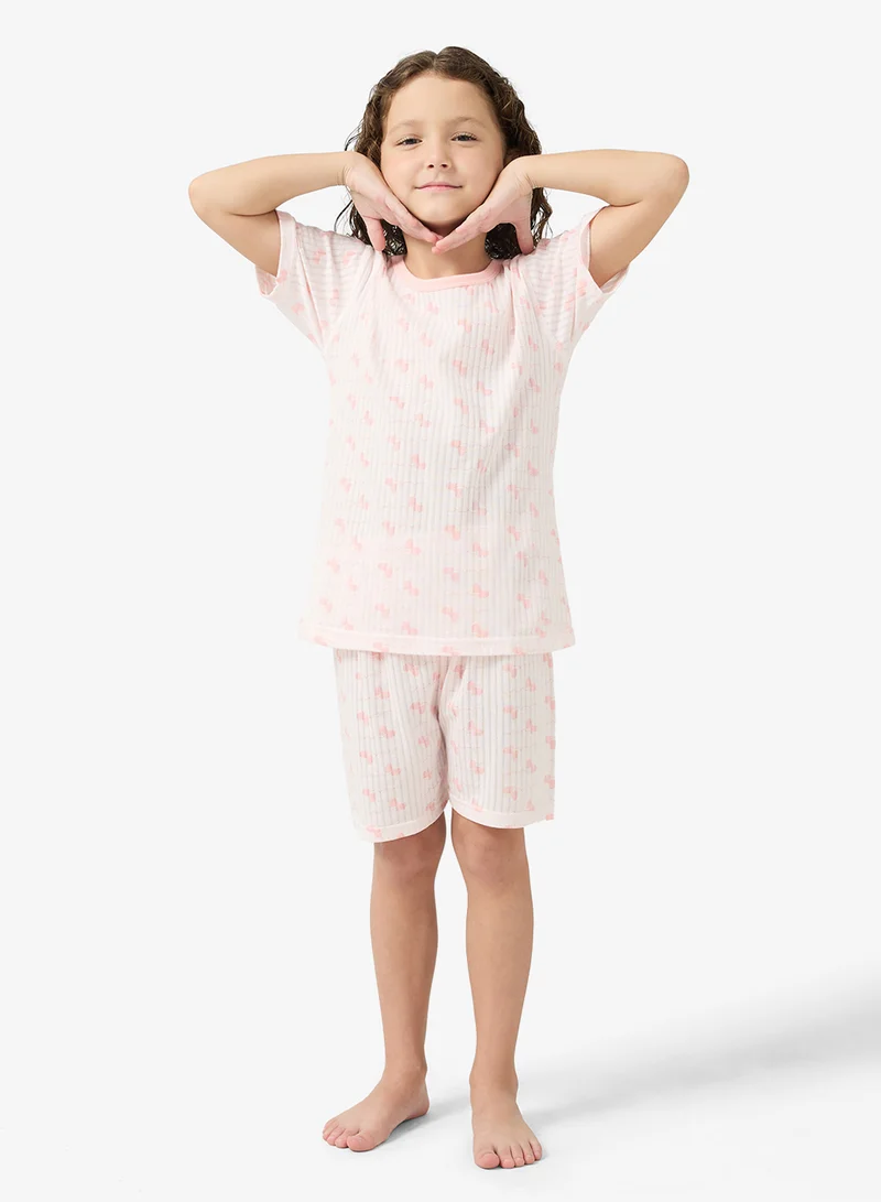 Pinata  Bow Print Short Pyjamas for Women | Best Price UAE